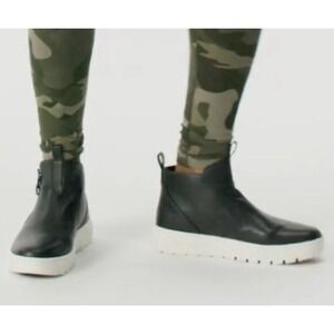 Vionic Shoes Brinkley Booties Zip Boot Black Leather Women's Size 8 MSRP $175!